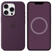 Чехол Silicone case (AAA) with Magsafe and Animation для Apple iPhone 16 Pro Max (6.9") Plum