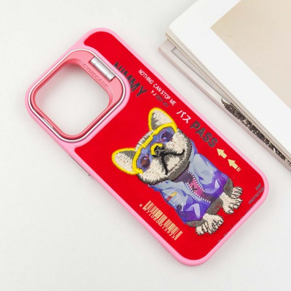 TPU+PC чехол Friends для Apple iPhone 15 Pro (6.1"), Pink Dog