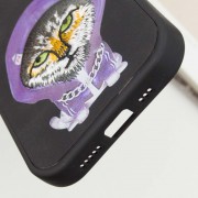 TPU+PC чехол Friends для Apple iPhone 16 Pro (6.3"), Black Cat