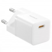 Зарядний пристрій Baseus GaN5 Fast Charger (mini) 1C 20W + Type-C to Type-C (P10110900113), Moon White