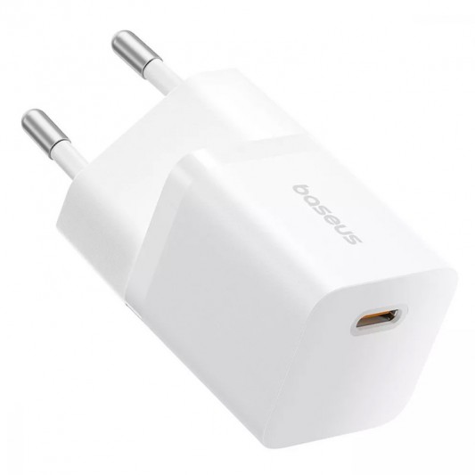 МЗП Baseus GaN5 Fast Charger (mini) PD25W (1USB-C) (P10110909213-00) Moon White - зображення 3 