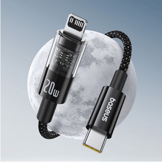Дата кабель Baseus Gem Fast Charging Type-C to Lightning 20W (1m) (P10373001) Cluster Black - изображение 2