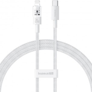 Дата кабель Baseus Gem Fast Charging Type-C to Lightning 20W (1m) (P10373001) Moon White Дата кабель Baseus Gem Fast Charging Type-C to Lightning 20W (1m) (P10373001) Moon White