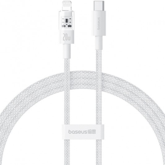 Дата кабель Baseus Gem Fast Charging Type-C to Lightning 20W (1m) (P10373001) Moon White