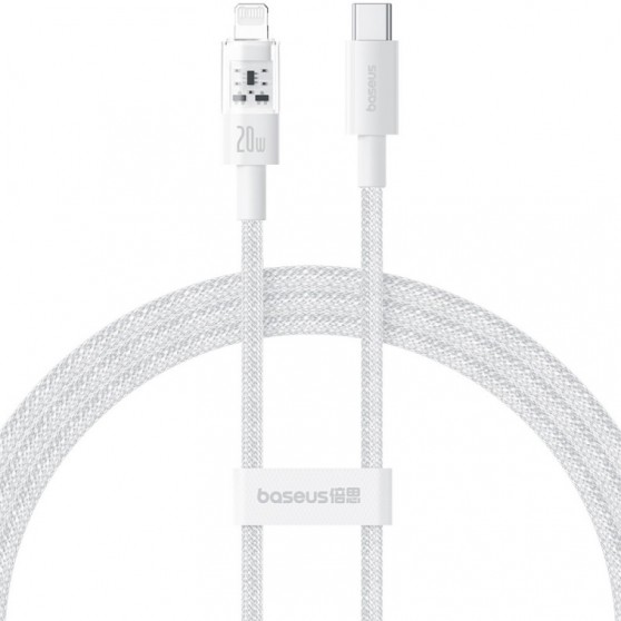 Дата кабель Baseus Gem Fast Charging Type-C to Lightning 20W (1m) (P10373001) Moon White