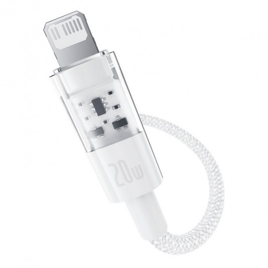 Дата кабель Baseus Gem Fast Charging Type-C to Lightning 20W (1m) (P10373001) Moon White - изображение 1