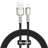 USB кабель Baseus Cafule Series Metal Lightning 2.4A (1m) (CALJK-A0), Black