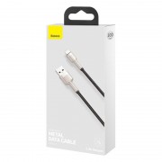 Кабель юсб Baseus Cafule Series Metal USB to Lightning 2.4A (1m) (CALJK-A0), Black