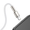 USB кабель Baseus Cafule Series Metal USB to Lightning 2.4A (1m) (CALJK-A0), White
