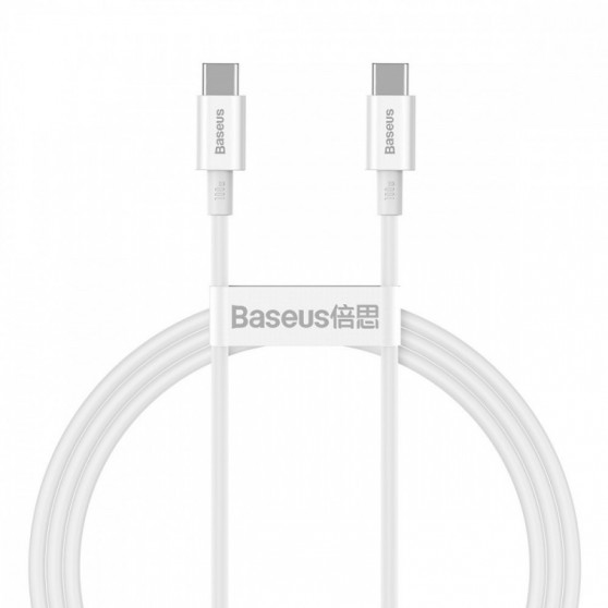Дата кабель Baseus Superior 2 Fast Charging Type-C to Type-C 100W (1m) (P10365200211-03) Moon White