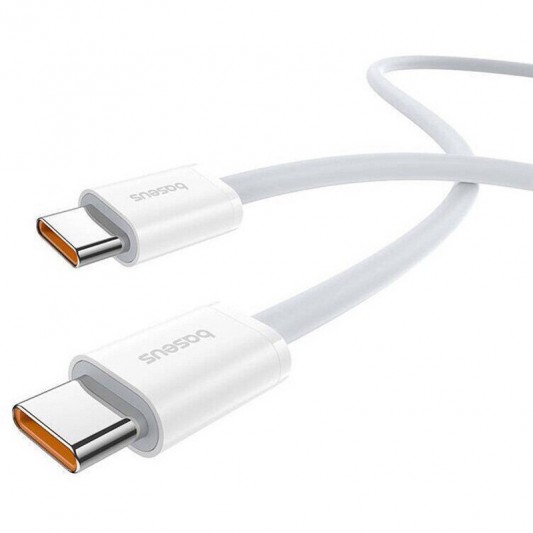 Дата кабель Baseus Superior 2 Fast Charging Type-C to Type-C 100W (1m) (P10365200211-03) Moon White - зображення 1 