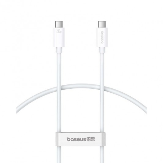 Дата кабель Baseus Superior 2 USB4 Full-Function Type-C to Type-C 240W (1.8m) (P10365200211-05) Moon White - зображення 3 