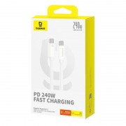 USB кабель Baseus Superior 2 USB4 Full-Function Type-C to Type-C 240W (1.8m) (P10365200211-05), Moon White