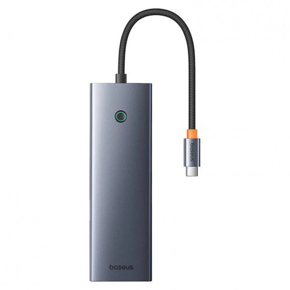Перехідник Baseus Hub UltraJoy 7-Port (Type-C to HDMI4K@60Hz+USB3.0*2+PD+SD/TF3.0+3.5mm) (B0005280), Slate Grey