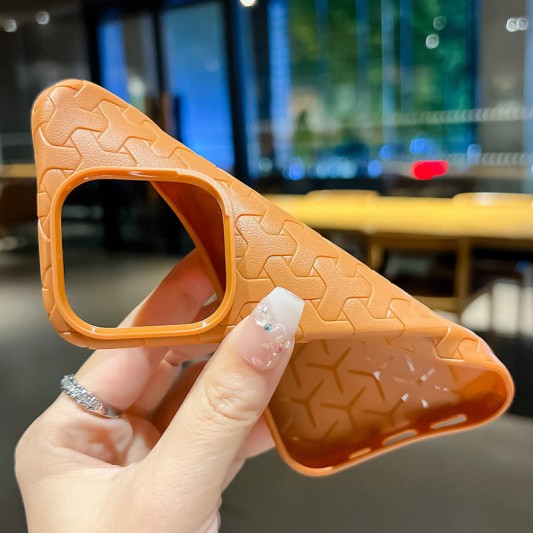 Чехол TPU Weaving для Apple iPhone 12 Pro / 12 (6.1") Orange - изображение 4