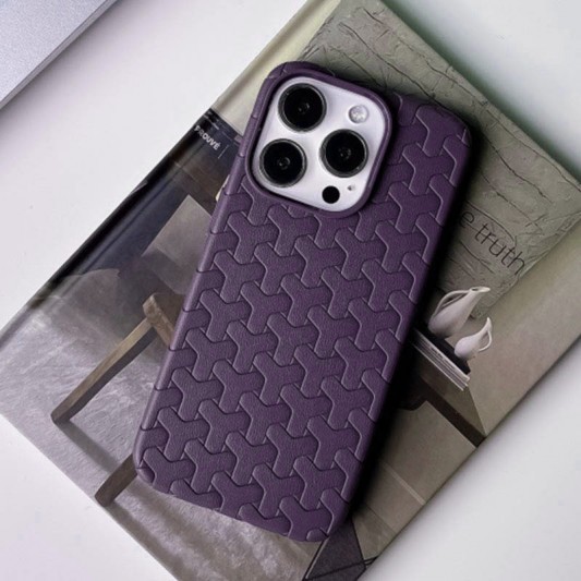 Чехол TPU Weaving для Apple iPhone 12 Pro / 12 (6.1") Purple - изображение 3