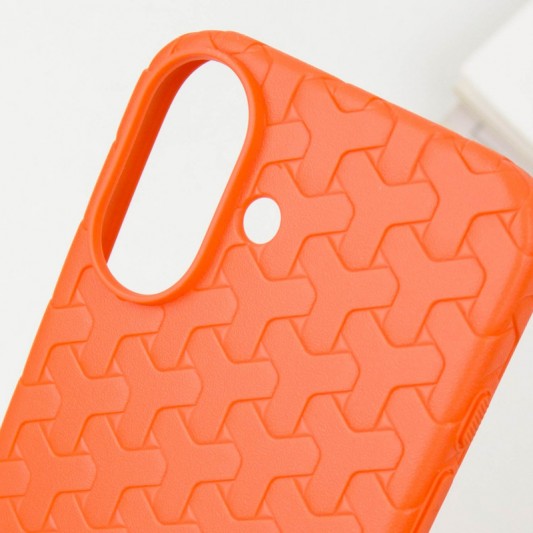 Чехол TPU Weaving для Apple iPhone 16 (6.1") Orange - изображение 4