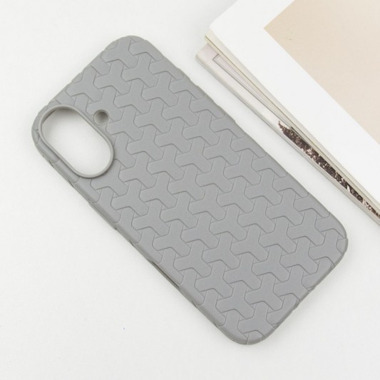 Чехол TPU Weaving для Apple iPhone 16 (6.1") Grey - изображение 1