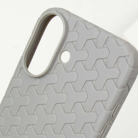 Чехол TPU Weaving для Apple iPhone 16 (6.1") Grey - изображение 4