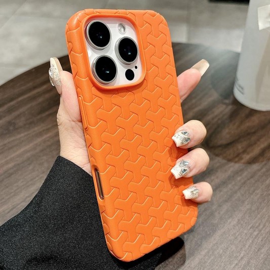 Чехол TPU Weaving для Apple iPhone 16 Pro (6.3") Orange - изображение 3