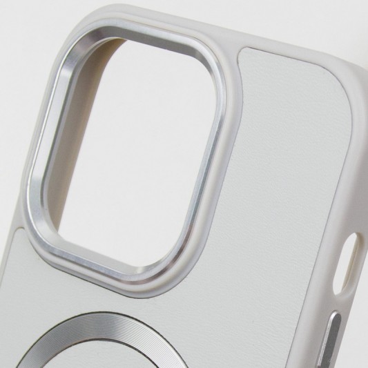 Кожаный чехол SnapCase with MagSafe для Apple iPhone 11 (6.1") Grey - изображение 5