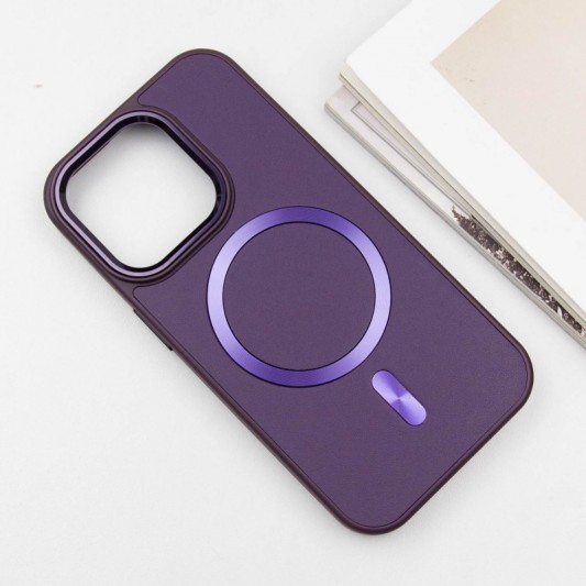 Кожаный чехол SnapCase with MagSafe для Apple iPhone 11 (6.1") Dark Purple - изображение 2