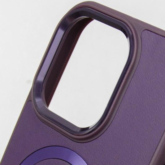 Кожаный чехол SnapCase with MagSafe для Apple iPhone 11 (6.1") Dark Purple - изображение 5
