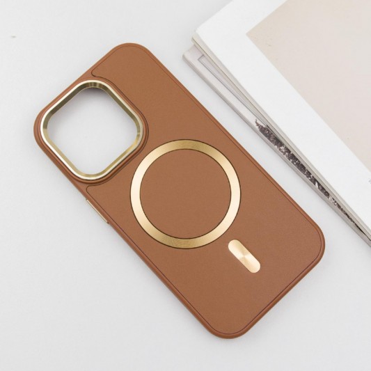 Кожаный чехол SnapCase with MagSafe для Apple iPhone 11 (6.1") Brown - изображение 3