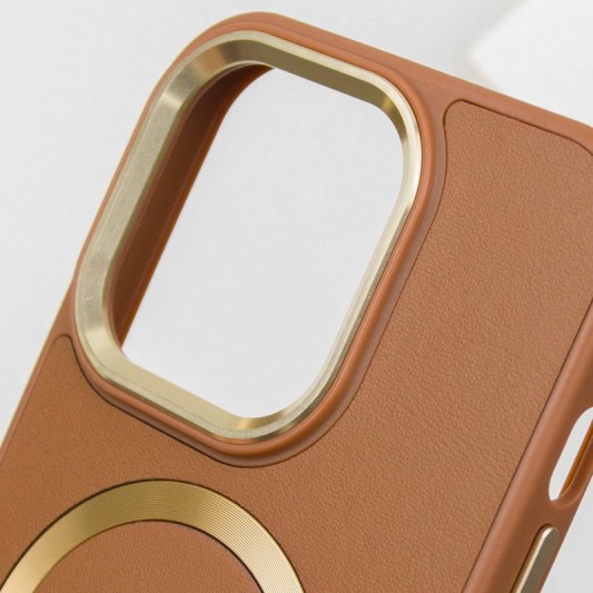Кожаный чехол SnapCase with MagSafe для Apple iPhone 11 (6.1") Brown - изображение 6