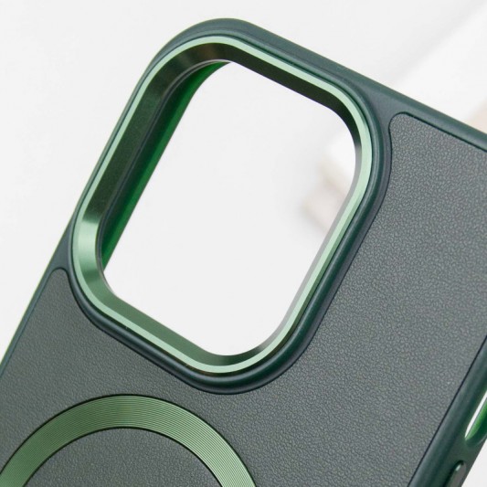 Кожаный чехол SnapCase with MagSafe для Apple iPhone 11 Pro Max (6.5") Green - изображение 5