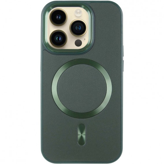 Кожаный чехол SnapCase with MagSafe для Apple iPhone 12 Pro / 12 (6.1"), Green