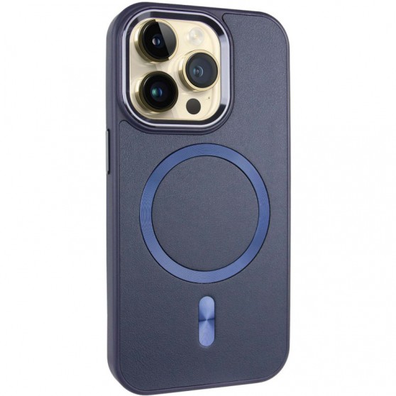 Шкіряний чохол SnapCase with MagSafe для Apple iPhone 12 Pro/12 (6.1"), Dark Blue