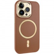 Кожаный чехол SnapCase with MagSafe для Apple iPhone 12 Pro / 12 (6.1") Brown