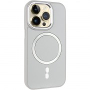 Кожаный чехол SnapCase with MagSafe для Apple iPhone 12 Pro / 12 (6.1") Grey