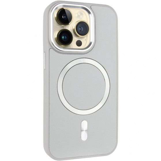 Шкіряний чохол SnapCase with MagSafe для Apple iPhone 12 Pro / 12 (6.1") Grey
