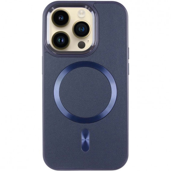 Кожаный чехол SnapCase with MagSafe для Apple iPhone 12 Pro Max (6.7"), Dark Blue