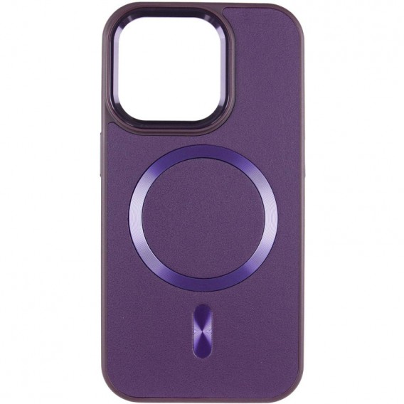 Шкіряний чохол SnapCase with MagSafe для Apple iPhone 13/14 (6.1"), Dark Purple