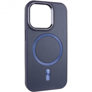 Кожаный чехол SnapCase with MagSafe для Apple iPhone 13 / 14 (6.1"), Dark Blue