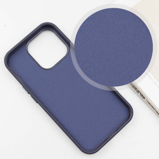Кожаный чехол SnapCase with MagSafe для Apple iPhone 13 Pro Max (6.7") Dark Blue - изображение 3
