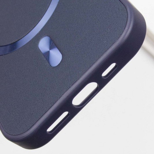 Кожаный чехол SnapCase with MagSafe для Apple iPhone 13 Pro Max (6.7") Dark Blue - изображение 6