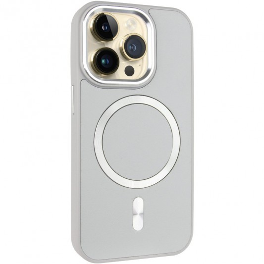 Кожаный чехол SnapCase with MagSafe для Apple iPhone 13 Pro Max (6.7") Grey