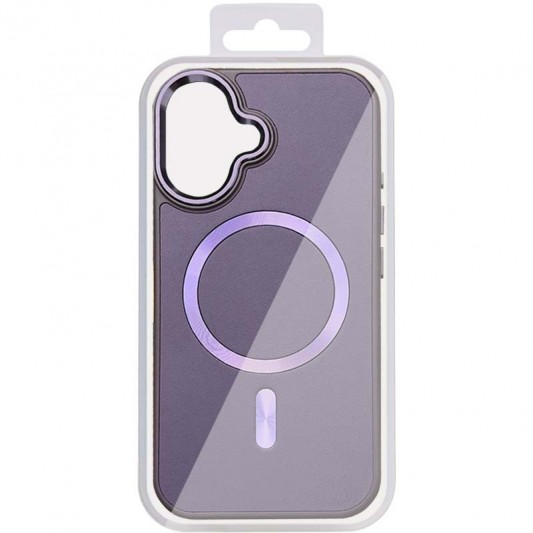 Кожаный чехол SnapCase with MagSafe для Apple iPhone 14 Pro (6.1") Dark Purple - изображение 2