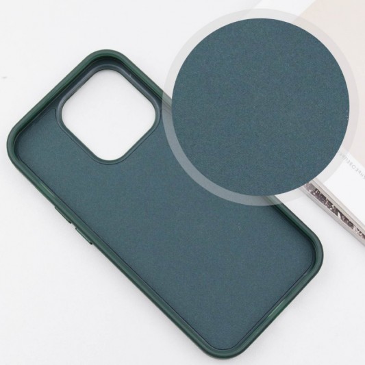 Кожаный чехол SnapCase with MagSafe для Apple iPhone 14 Pro (6.1") Green - изображение 3