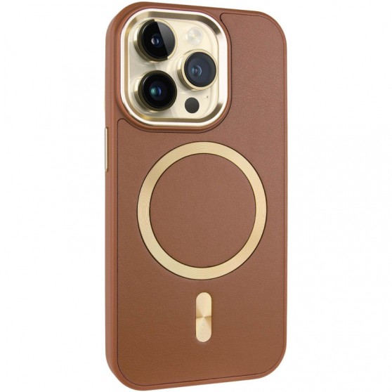 Кожаный чехол SnapCase with MagSafe для Apple iPhone 14 Pro Max (6.7") Brown