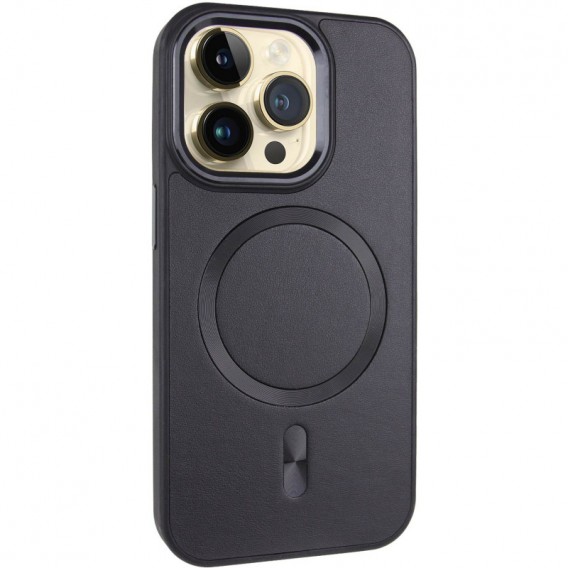 Шкіряний чохол SnapCase with MagSafe для iPhone 15 Pro Max (6.7"), Black