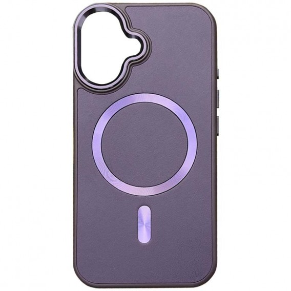 Шкіряний чохол SnapCase with MagSafe для Apple iPhone 16 (6.1"), Dark Purple