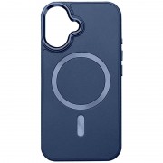 Кожаный чехол SnapCase with MagSafe для Apple iPhone 16 (6.1") Dark Blue