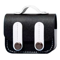 Кожаный футляр Briefcase для наушников AirPods Pro Black / White