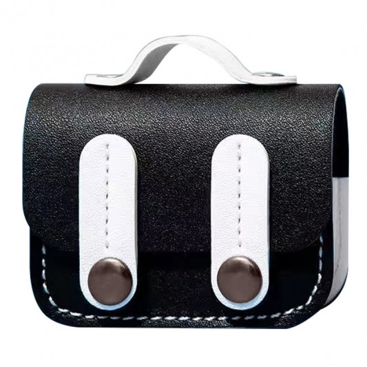 Кожаный футляр Briefcase для наушников AirPods Pro Black / White