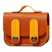 Шкіряний футляр Briefcase для навушників AirPods 3, Brown / Yellow